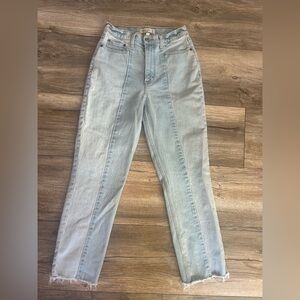 Abercrombie & Fitch Women's Light Blue Straight Leg Jeans